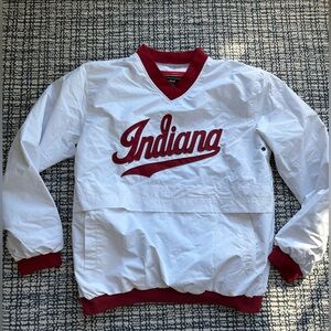 INDIANA HOOSIERS PULLOVER JACKET – NYLON WINDBREAKER – MEN’S S – IU FOOTBALL